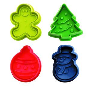 Cortapastas con expulsor de navidad