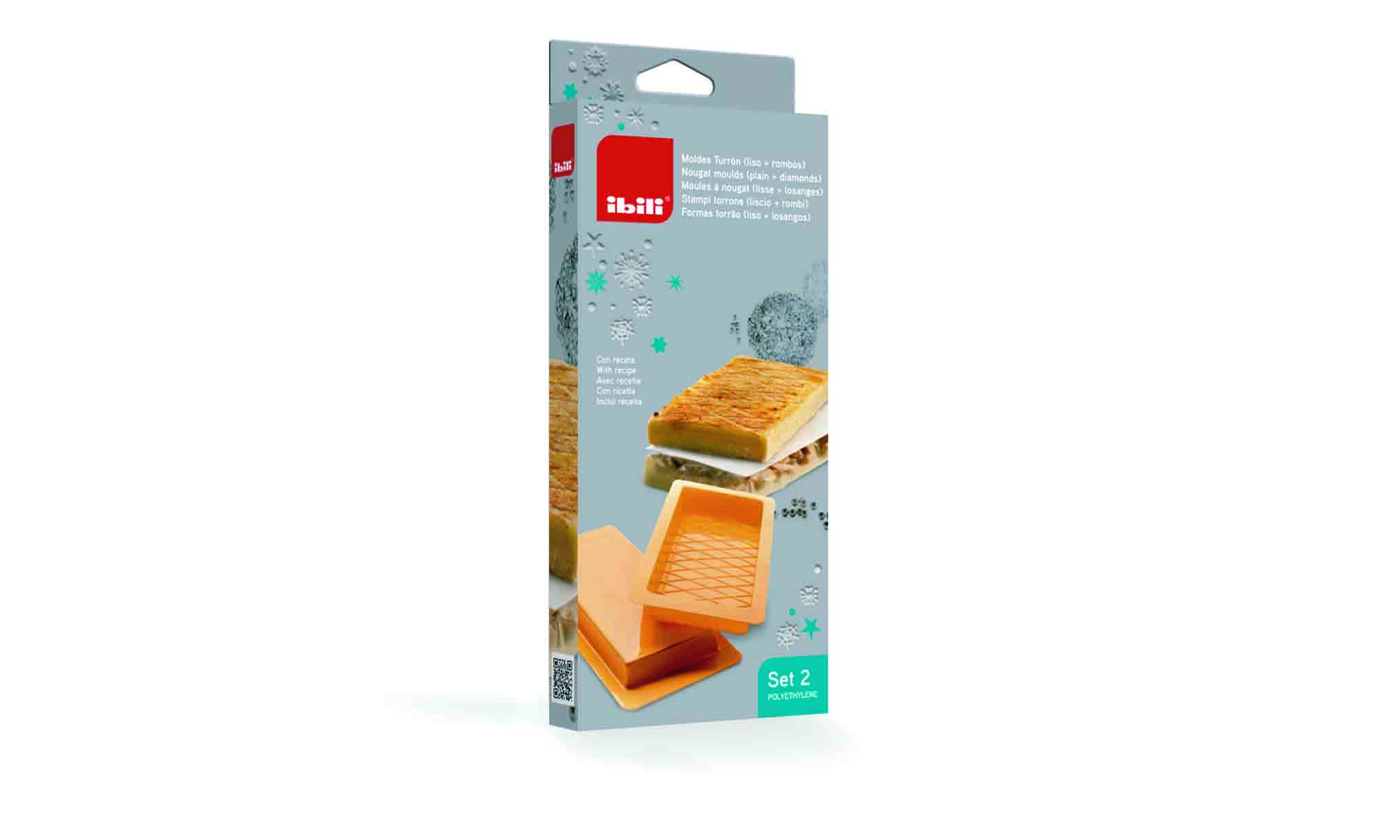 Molde para turrón; Liso y rombos - Imagen 2
